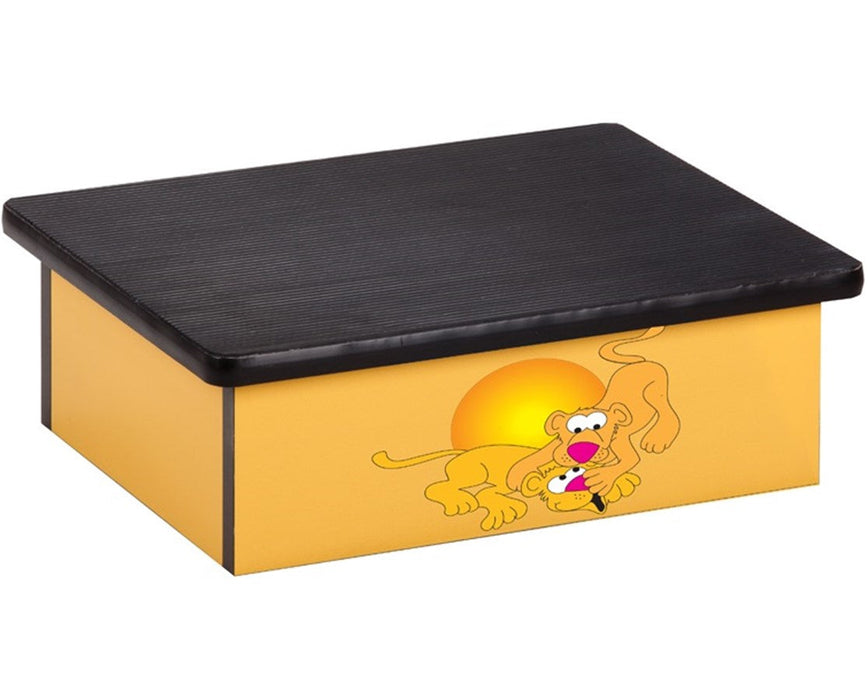 Pediatric Laminate Step Stool Yellow Lion Cubs