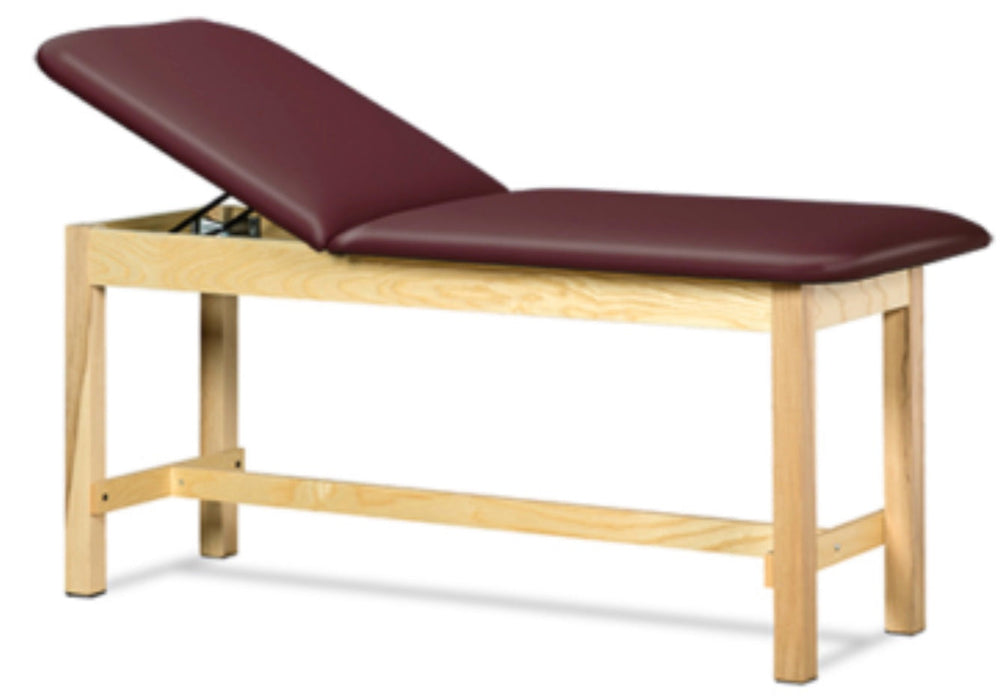 Classic Treatment Table w/ Adjustable Back. 72"L x 24"W. 400 lbs Capacity [Natural Finish]