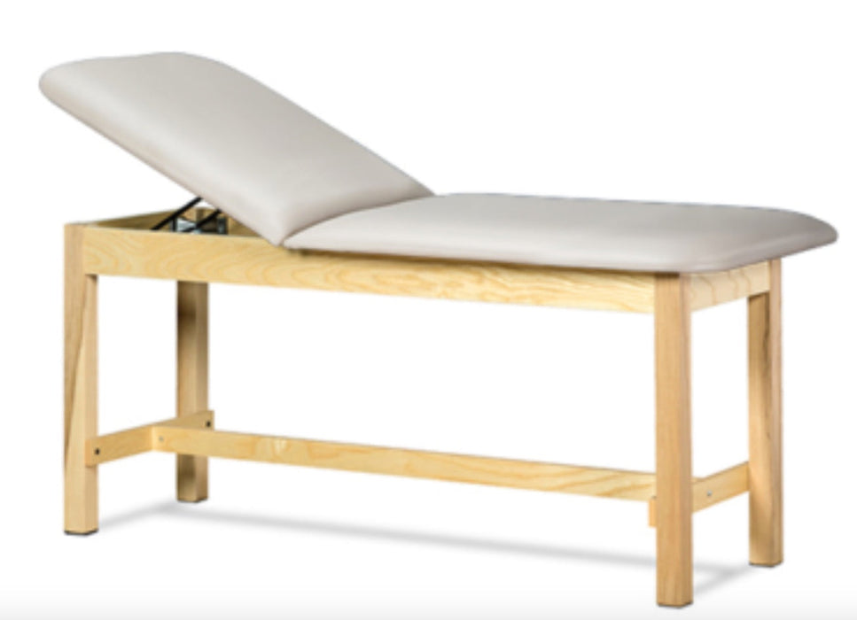 Classic Treatment Table w/ Adjustable Back. 78"L x 30"W. 400 lbs Capacity [Natural Finish]