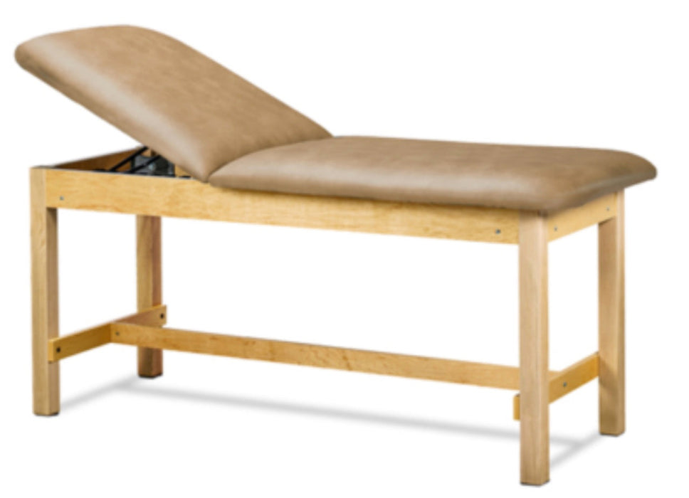 Classic Treatment Table w/ Adjustable Back. 78"L x 30"W. 500 lbs Capacity [Natural Finish]