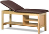 Classic Treatment Table w/ Shelving & Adjustable Back. 400lbs Capacity, 72