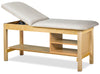 Classic Treatment Table w/ Adjustable Back & Shelving. 500 lbs Capacity. 72