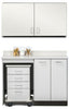 Wall & Base Cabinet Package w/ Mobile Cart-Mate on Left. 48