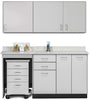 Wall & Base Cabinet Package w/ Mobile Cart-Mate on Left. 66