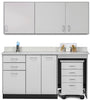 Wall & Base Cabinet Package w/ Mobile Cart-Mate on Right. 66