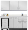 Wall & Base Cabinet Package w/ Mobile Cart-Mate on Left. 72