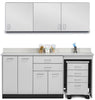 Wall & Base Cabinet Package w/ Mobile Cart-Mate on Right. 72