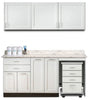 Wall & Base Cabinet Package w/ Mobile Cart-Mate on Right. 72