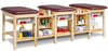 Sports Classic 3-Seat Taping Treatment Station w/ Shelf & Tier Storage
