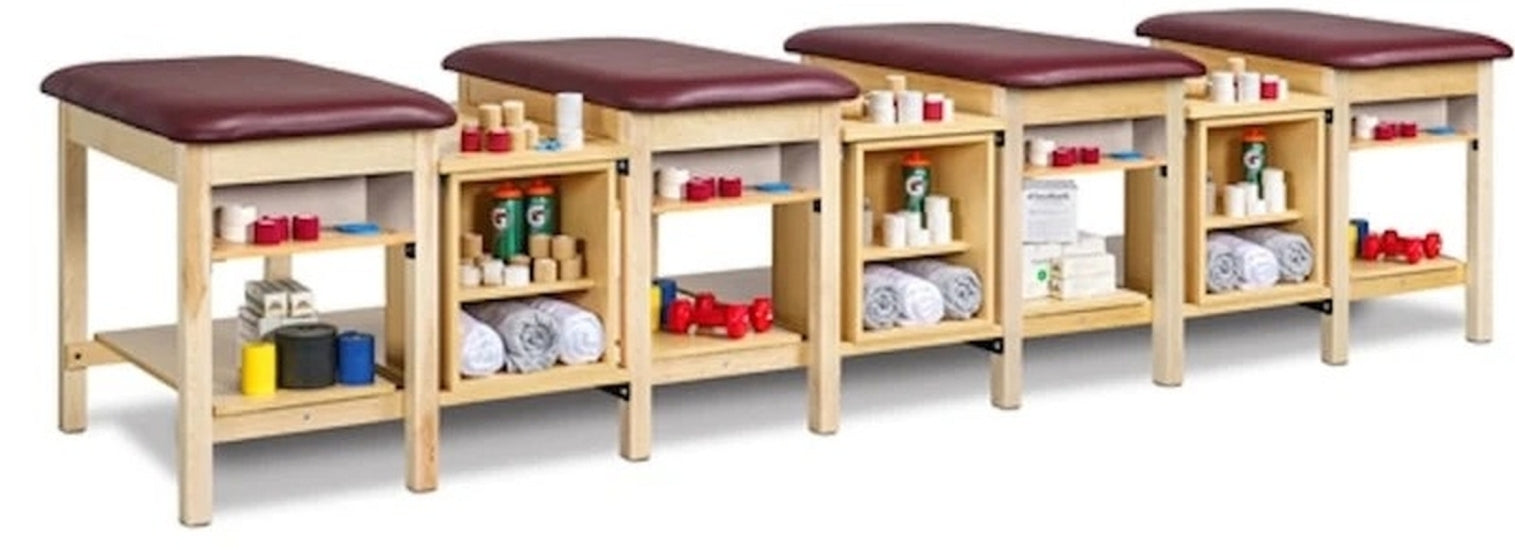 Sports Classic 5-Seat Taping Treatment Station w/ Shelf & Tier Storage