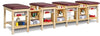 Sports Classic 5-Seat Taping Treatment Station w/ Shelf & Tier Storage