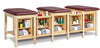 Sports Classic 3-Seat Taping Treatment Station w/ Tier Shelf Storage