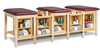 Sports Classic 3-Seat Taping Treatment Station w/ Tier Shelf Storage