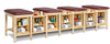 Sports Classic Taping Treatment Station w/ Tier Shelf Storage [2. 5 Seat Options]