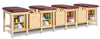 Sports Classic 4-Seat Taping Treatment Station w/ Tier Shelf Box & Door/Drawer Storage