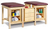 Sports Classic 2-Seat Taping Treatment Station w/ Tier Shelf Box & Drawer Storage