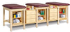 Sports Classic 3-Seat Taping Treatment Station w/ Tier Shelf Box & Drawer Storage