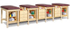 Sports Classic 4-Seat Taping Treatment Station w/ Tier Shelf Box & Drawer Storage