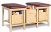 Sports Classic 2-Seat Taping Treatment Station w/ Open Shelf, Door & Drawer Storage