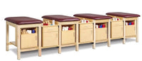 Sports Classic Taping Treatment Station w/ Open Shelf, Door & Drawer Storage [2. 5 Seat Options]