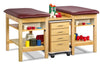Sports Classic 2-Seat Taping Treatment Station w/ 4 Drawer Cart-Mate, Lower Shelf & E-Z Access Upper Shelf Compartment