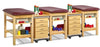 Sports Classic 3-Seat Taping Treatment Station w/ 4 Drawer Cart-Mate, Lower Shelf & E-Z Access Upper Shelf Compartment