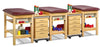 Sports Classic 3-Seat Taping Treatment Station w/ 4 Drawer Cart-Mate, Lower Shelf & E-Z Access Upper Shelf Compartment