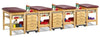 Sports Classic 5-Seat Taping Treatment Station w/ 4 Drawer Cart-Mate, Lower Shelf & E-Z Access Upper Shelf Compartment