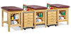 Sports Classic 3-Seat Taping Treatment Station w/ Open Shelf & 4 Drawer Cart-Mate