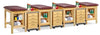 Sports Classic 4-Seat Taping Treatment Station w/ Open Shelf & 4 Drawer Cart-Mate