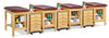 Sports Classic Taping Treatment Station w/ Open Shelf & 4 Drawer Cart-Mate [2. 5 Seat Options]