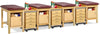 Sports Classic 5-Seat Taping Treatment Station w/ Shelf, Door & 4 Drawer Cart-Mate