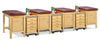 Sports Classic 4-Seat Taping Treatment Station w/ Door, Drawer & Cart-Mate