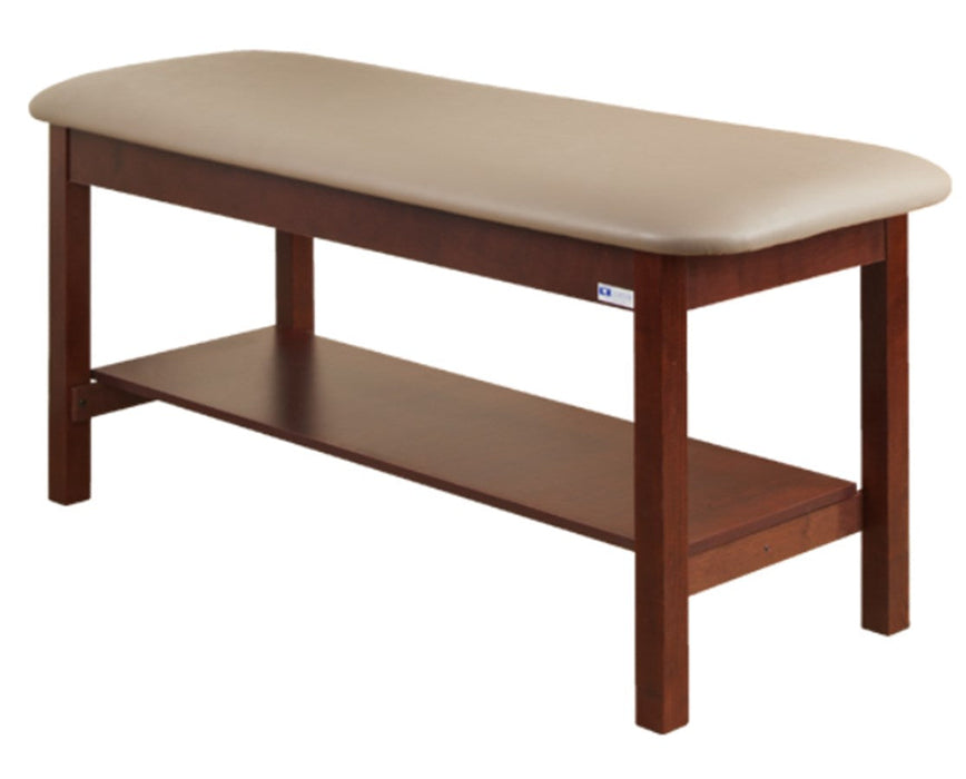 Classic Treatment Table w/ Shelf & Flat Top. 400 lbs Capacity, 24" W x 72" L