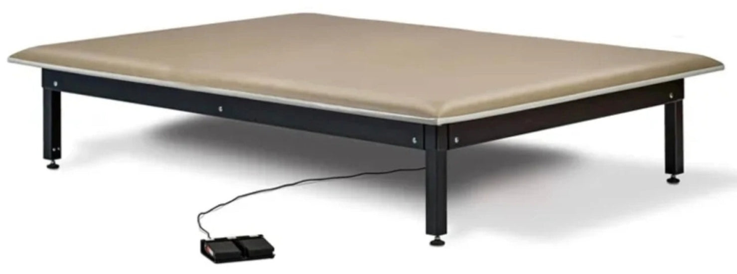 Bariatric Power Hi-Lo Mat Table w/ Flat Top. 7'L x 5'W, for Physical Therapy