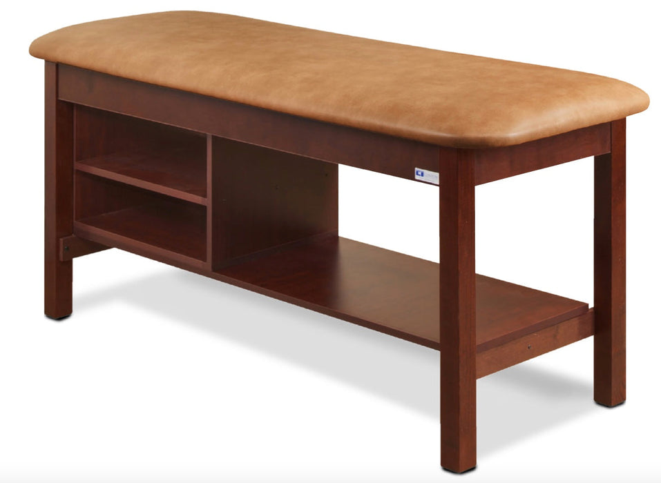 Classic Treatment Table w/ Shelving & Flat Top. 78"L x 30"W