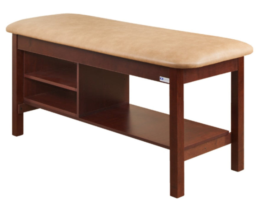 Classic Treatment Table w/ Shelving & Flat Top