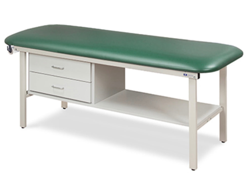 Alpha Treatment Table w/ Drawers, Shelf & Flat Top. 78"L x 30"W