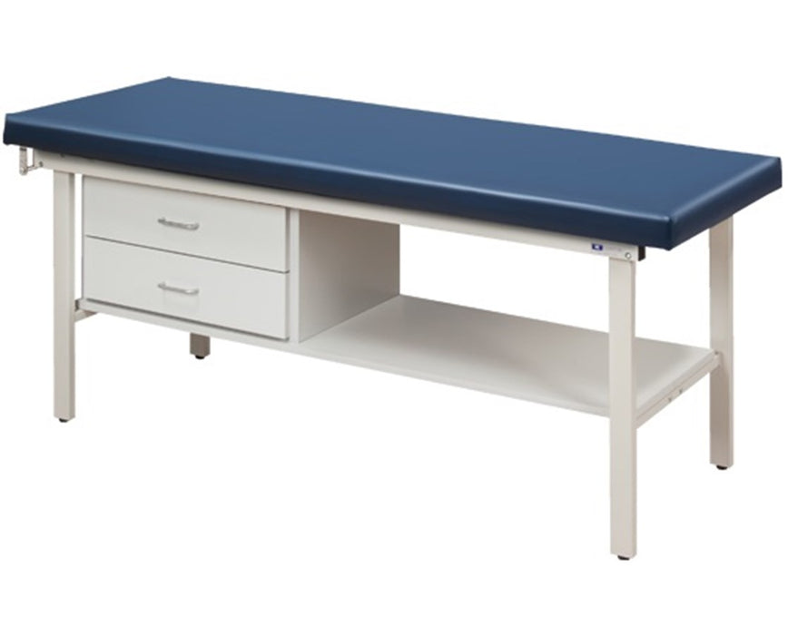 Alpha Treatment Table w/ Drawers, Shelf & Flat Top. 30"W