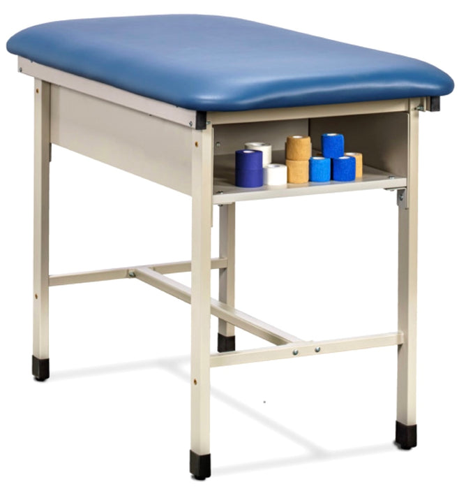 Sports Metal H-Brace Taping Treatment Table w/ Top Shelf