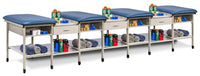 Sports Metal Ironside Taping Treatment Station w/ Shelving [2. 5 Seat Options]