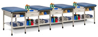 Sports Metal Ironside Taping Treatment Station w/ Shelving [2. 5 Seat Options]