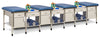 Sports Metal Ironside Taping Treatment Station w/ Shelf & Drawer [2. 5 Seat Options]