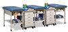 Sports Metal 3-Seat Taping Treatment Station w/ 4 Drawer Cart-Mate, Lower Shelf & E-Z Access Upper Shelf Compartment