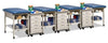Sports Metal 5-Seat Taping Treatment Station w/ 4 Drawer Cart-Mate, Lower Shelf & E-Z Access Upper Shelf Compartment