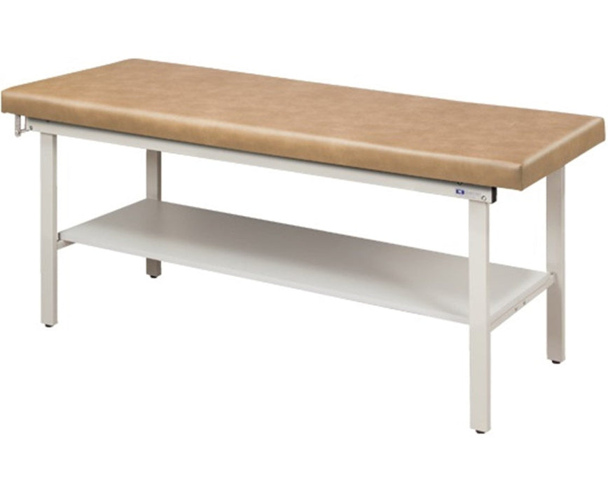 Alpha Treatment Table w/ Shelf & Flat Top. 78"L x 30"W