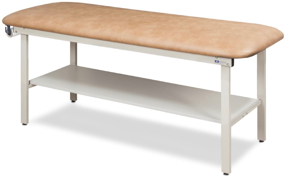 Alpha Treatment Table w/ Shelf & Flat Top. 72"L x 27"W