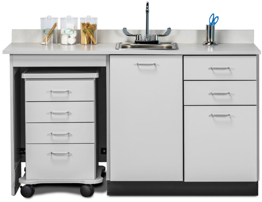 60"W Base Cabinet w/ Mobile Cart-Mate. Door in Center