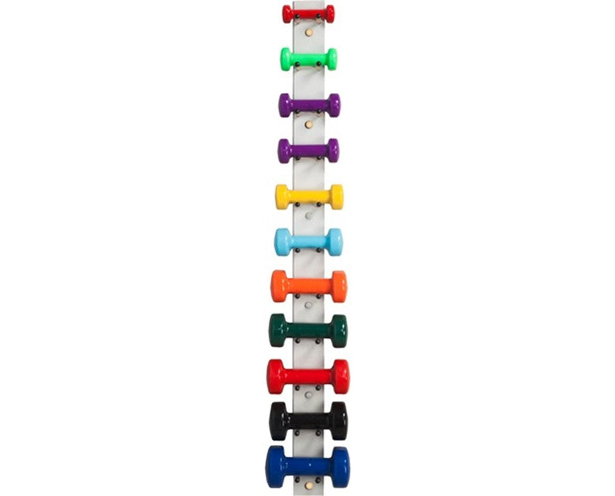 Wall Mounted Dumbbell Strip. Gray for Physical Therapy
