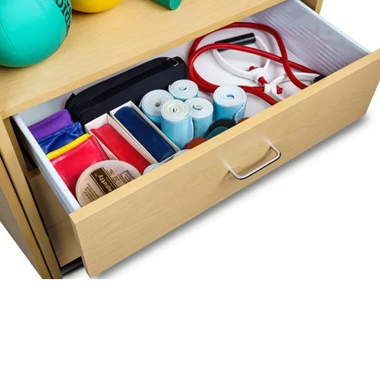 Therapy Storage Cabinet w/ Double Doors & 3 Drawers